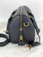 Balenciaga Ville Bowling Small Black Grained Leather Satchel Crossbody Bag
