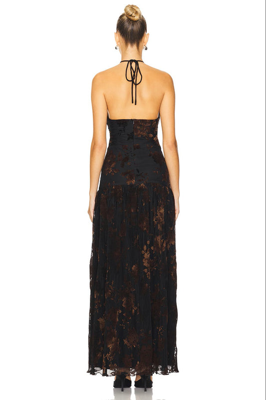 Line & Dot Roselyn Dress in Chocolate Multi