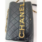 Chanel Calfskin Quilted Enchained Black Flap Shoulder Bag