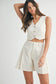 MABLE Button Down Vest Blazer and Shorts Set