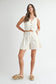 MABLE Button Down Vest Blazer and Shorts Set