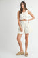 MABLE Button Down Vest Blazer and Shorts Set