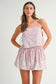 MABLE Embroidered Crop Cami and Balloon Mini Skirt Set