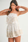 MABLE Embroidered Crop Cami and Balloon Mini Skirt Set