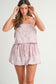 MABLE Embroidered Crop Cami and Balloon Mini Skirt Set