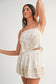 MABLE Embroidered Crop Cami and Balloon Mini Skirt Set