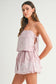 MABLE Embroidered Crop Cami and Balloon Mini Skirt Set
