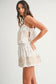 MABLE Embroidered Crop Cami and Balloon Mini Skirt Set