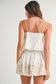 MABLE Embroidered Crop Cami and Balloon Mini Skirt Set