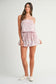 MABLE Embroidered Crop Cami and Balloon Mini Skirt Set