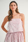 MABLE Embroidered Crop Cami and Balloon Mini Skirt Set