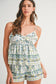 MABLE Floral Printed Peplum Top and Shorts Set