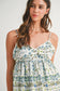 MABLE Floral Printed Peplum Top and Shorts Set