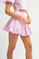 MABLE Puff Sleeve Button Down Top and Bubble Skirt Set