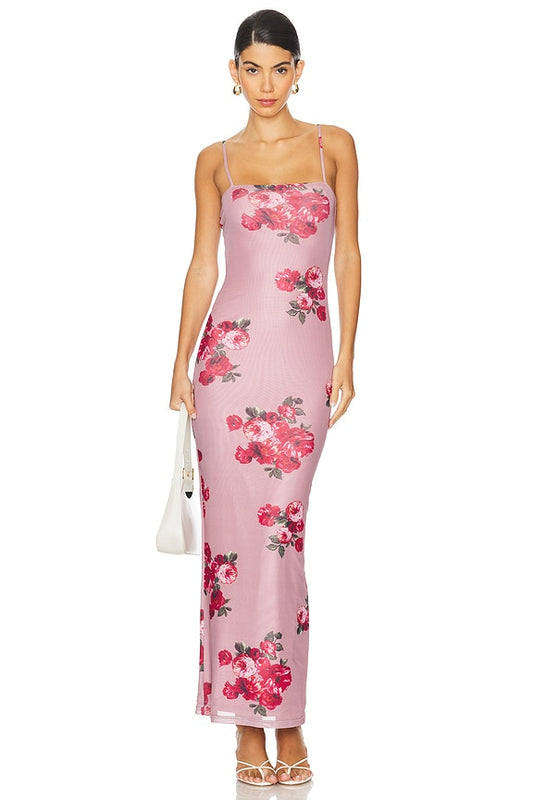 MORE TO COME Sidney Dress in Mauve Floral