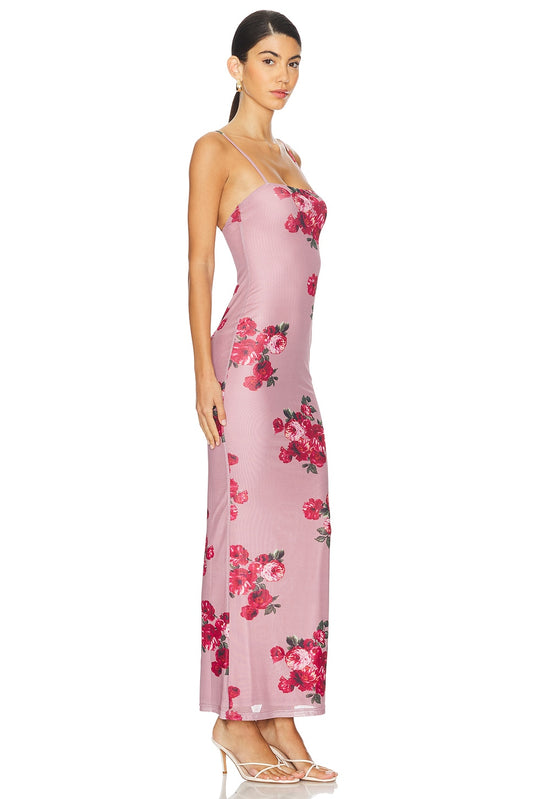 MORE TO COME Sidney Dress in Mauve Floral