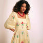 Embroidered  Swing Maxi Dress Beach Holiday Dress