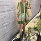 Spring Autumn Print Positioning Cotton Linen Dress Women