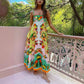Floral Print Sleeveless Swing Cotton Linen Dress Amplified craft