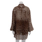 Leopard Print Loose  Shirt Shorts Two Piece Set