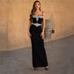 Diamond Strap Bandage Dress Socialite Slim Fit Dress Boning Corset Dress