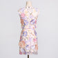 Embroidered Top Slimming Skirt Two Piece Set