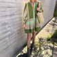 Spring Autumn Print Positioning Cotton Linen Dress Women