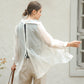 Back Lace Up Tencel Lazy Wind  Cardigan Top