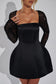 Glitter Long Sleeve Backless Sexy Mini Dress