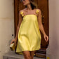 Rose Mini Dress – Sorbet Yellow