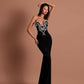 Black Strapless Embellished Maxi Dress – Elegant Formal Evening Gown