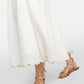 Cutout Linen Midi Dress In Ivory