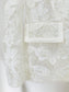 Mesh  Embroidery Sequined Blazer Trousers Suit Two Piece Set