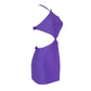 Irregular Asymmetric Summer Women Halter Cross Hollow Out Cutout Backless Dress