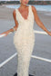 Champagne Party Rose Floral Applique Slit Pencil Maxi Dress