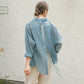 Back Lace Up Tencel Lazy Wind  Cardigan Top