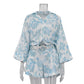 Floral Printed Shirt & Shorts Belt Two Piece Set