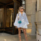 Pleated Dress Collared Puff Sleeve Shirt Dress