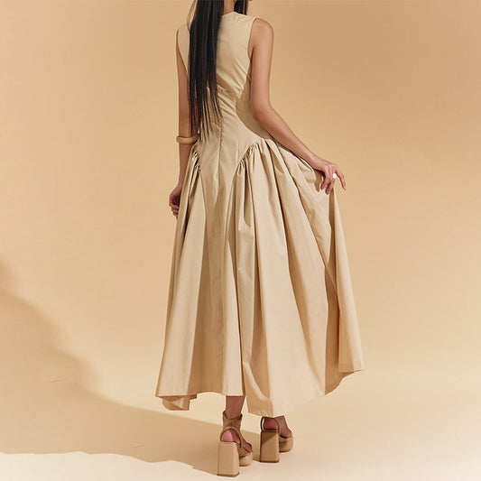 Retro Cami Dress Ruffled Dress