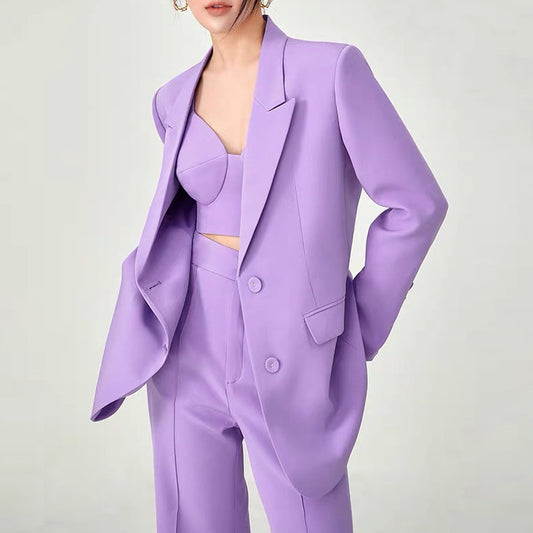 Celebrity Business Women Blazer Suit Set Three Piece Suit