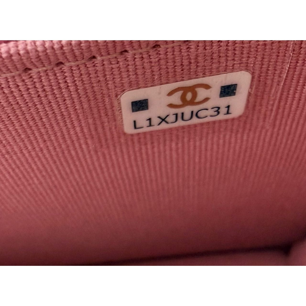 Chanel Tweed Quilted Mini Flap Pink Chain Waist Shoulder Bag