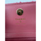 Chanel Tweed Quilted Mini Flap Pink Chain Waist Shoulder Bag