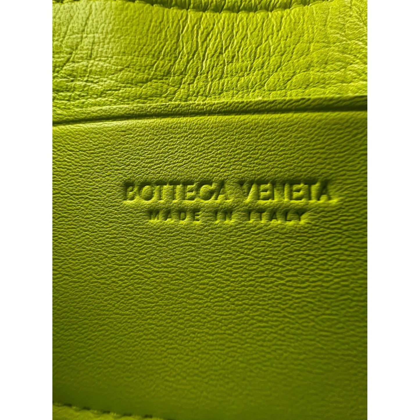 BOTTEGA VENETA Intrecciato Mini Cassette Lime Green Lambskin Crossbody Bag