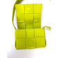 BOTTEGA VENETA Intrecciato Mini Cassette Lime Green Lambskin Crossbody Bag