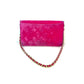 Chanel Velvet Quilted Timeless Fuchsia Wallet on a Chain Clutch Bag