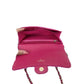 Chanel Velvet Quilted Timeless Fuchsia Wallet on a Chain Clutch Bag