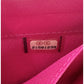 Chanel Velvet Quilted Timeless Fuchsia Wallet on a Chain Clutch Bag