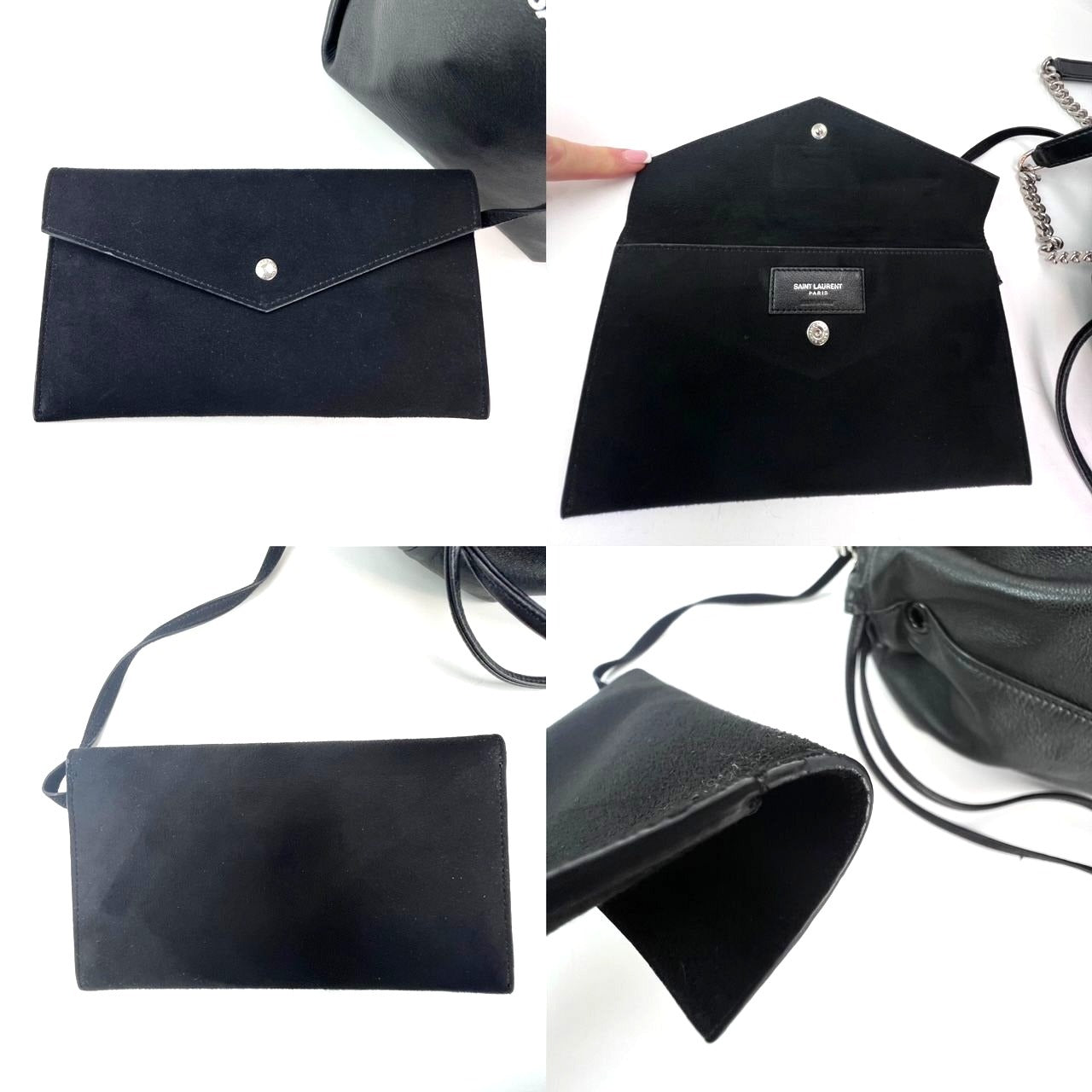 Saint Laurent Lambskin Teddy Drawstring Sac Bucket Bag