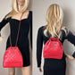 Chanel Aged Calfskin Quilted Small Gabrielle Red Backpack