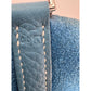 Hermes Taurillon Clemence Picotin 22 MM Blue Leather Hand Bag